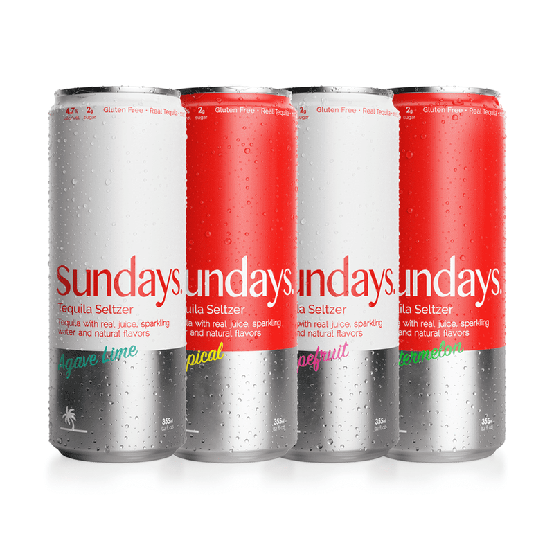 Løs Sundays Tequila Seltzer Variety 8-Pack - ForWhiskeyLovers.com