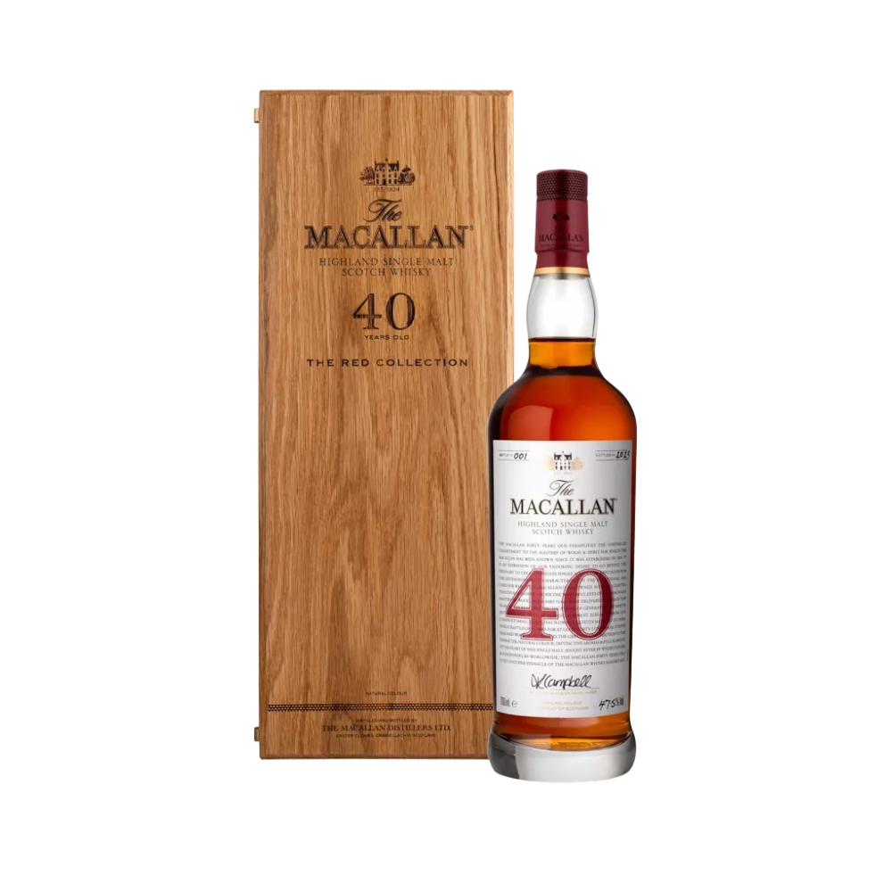 Macallan Red Collection 40 Year Old Single Malt Scotch Whisky - ForWhiskeyLovers.com
