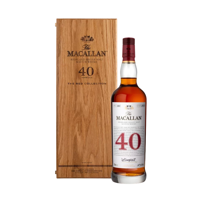 Macallan Red Collection 40 Year Old Single Malt Scotch Whisky - ForWhiskeyLovers.com