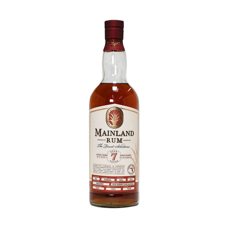 Mainland American Rum Co. Florida 7 Year Old Sherry Cask Rum - ForWhiskeyLovers.com