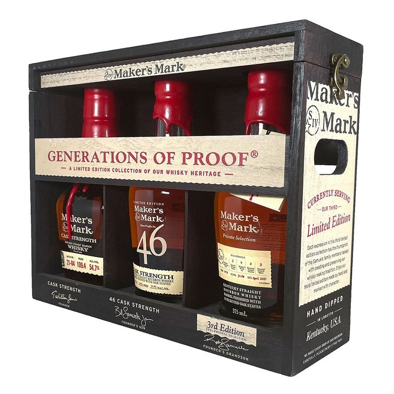 Maker's Mark 'Generation of Proof' Private Selection / 46 CS / Cask Strength 3-Pack 375ml - ForWhiskeyLovers.com