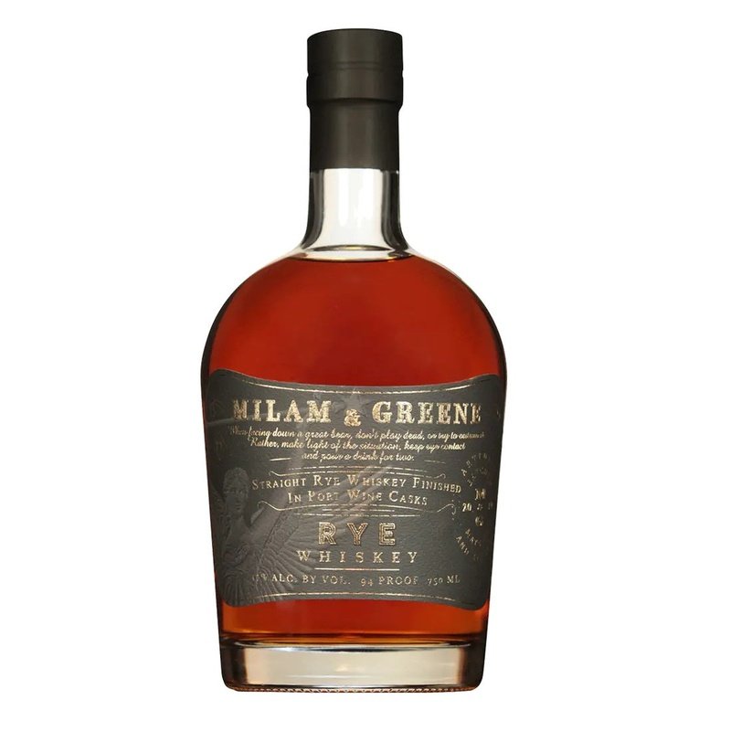 Milam & Greene Port Cask Finish Straight Rye Whiskey - ForWhiskeyLovers.com