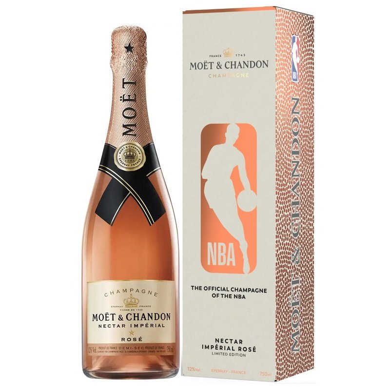 Moët & Chandon Nectar Impérial Rosé Champagne NBA Gift Box - ForWhiskeyLovers.com