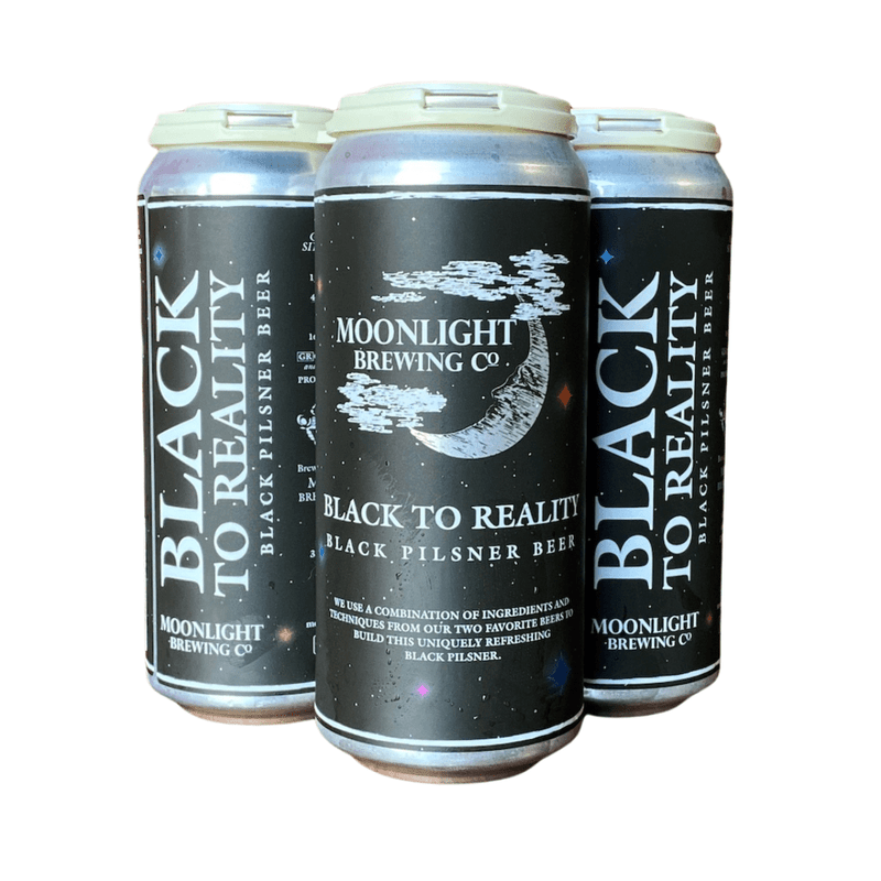 Moonlight Brewing 'Black to Reality' Black Pilsner Beer 4-pack - ForWhiskeyLovers.com