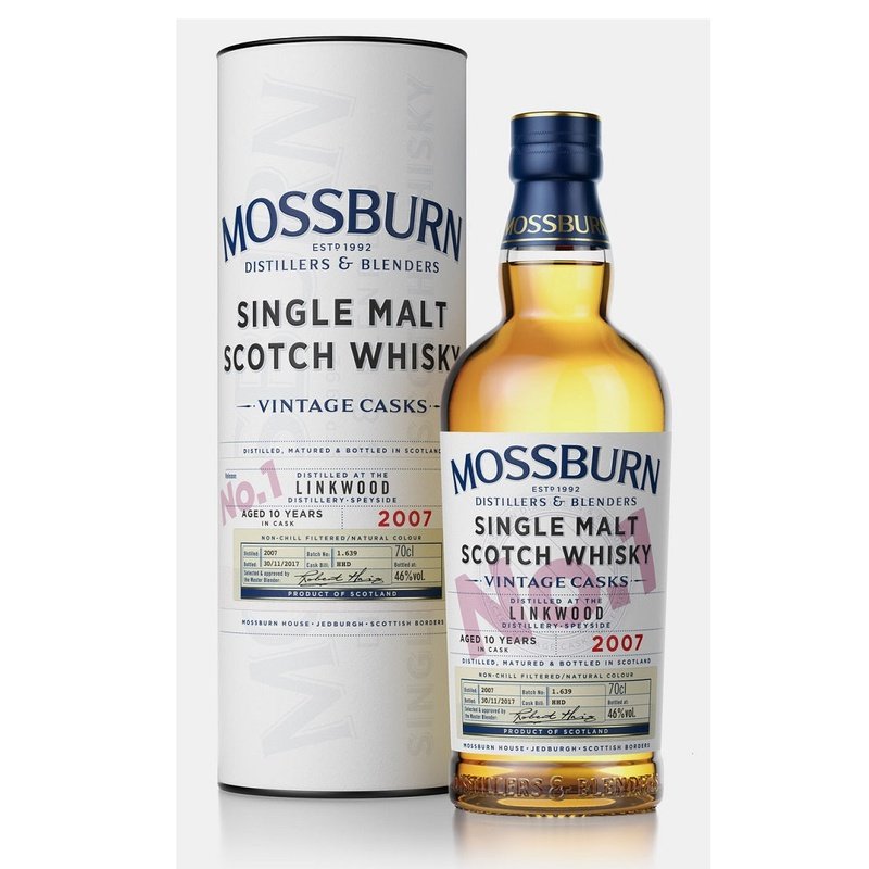 Mossburn Linkwood 10 Year Old 2007 Vintage Casks Single Malt Scotch Whisky - ForWhiskeyLovers.com