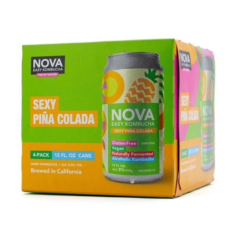 Nova Easy Kombucha Sexy Pina Colada 4-Pack - ForWhiskeyLovers.com