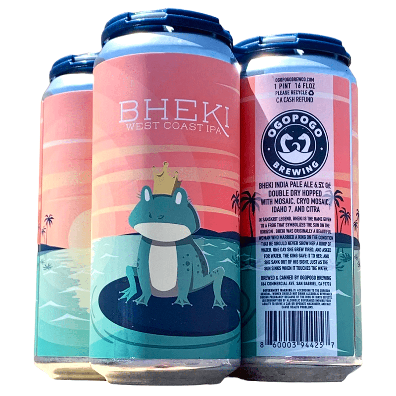 Ogopogo Brewing Co. 'Bheki' West Coast IPA Beer 4-Pack