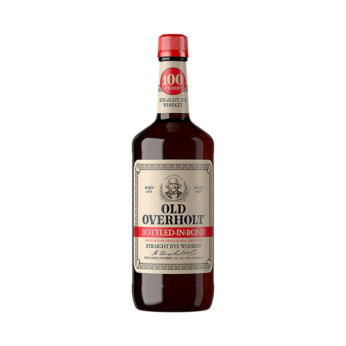 Old Overholt Bottled-in-Bond Straight Rye Whiskey 1L - ForWhiskeyLovers.com