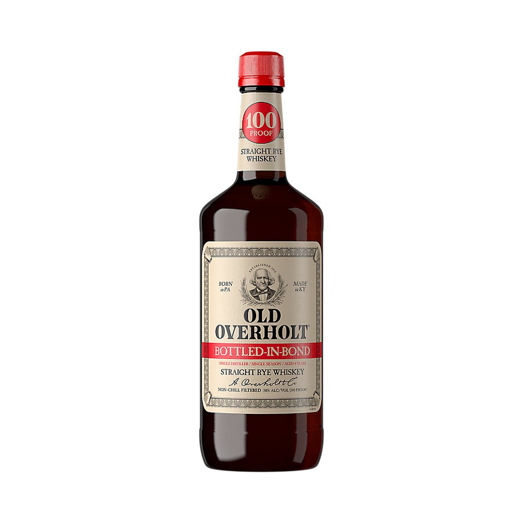 Old Overholt Bottled-in-Bond Straight Rye Whiskey 1L - ForWhiskeyLovers.com