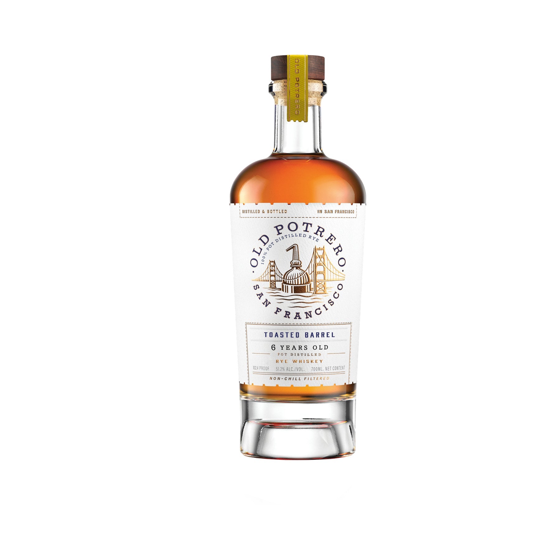 Old Potrero Toasted Barrel Rye Whiskey 6 Year Old 700ml - ForWhiskeyLovers.com