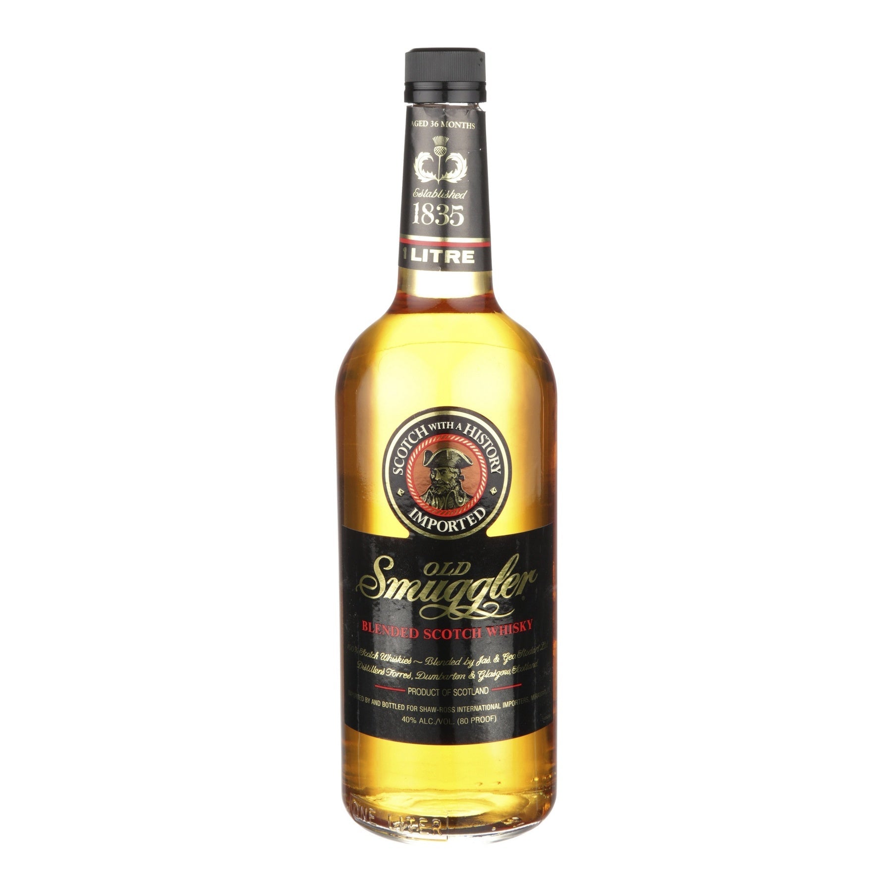 Old Smuggler Blended Scotch Whisky 1L - ForWhiskeyLovers.com