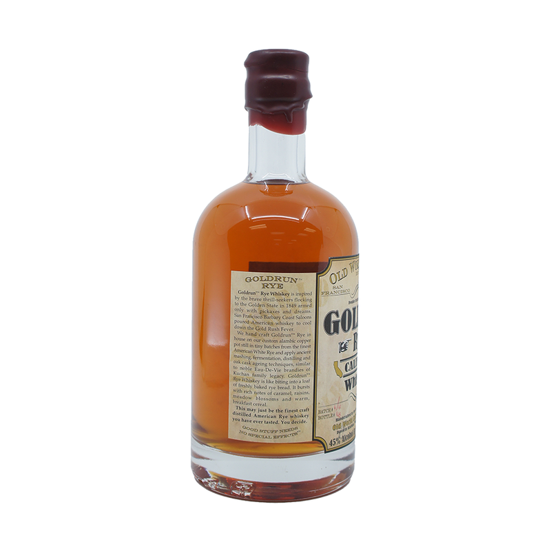 Old World Spirits Goldrun Rye California Whiskey - ForWhiskeyLovers.com