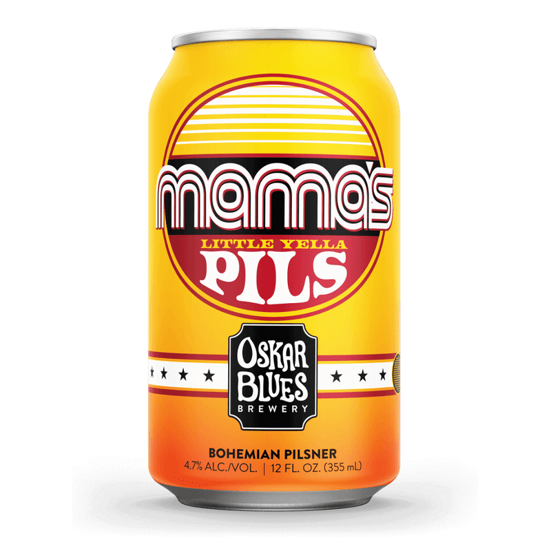 Oskar Blues Brewery Mama's Little Yella Pils Bohemian Pilsner Beer 6-Pack - ForWhiskeyLovers.com