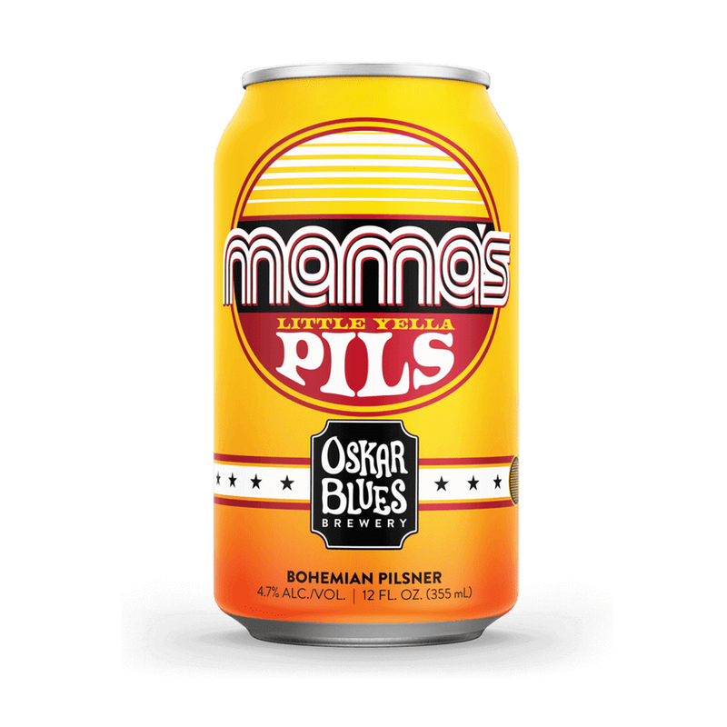 Oskar Blues Brewery Mama's Little Yella Pils Bohemian Pilsner Beer 6-Pack - ForWhiskeyLovers.com