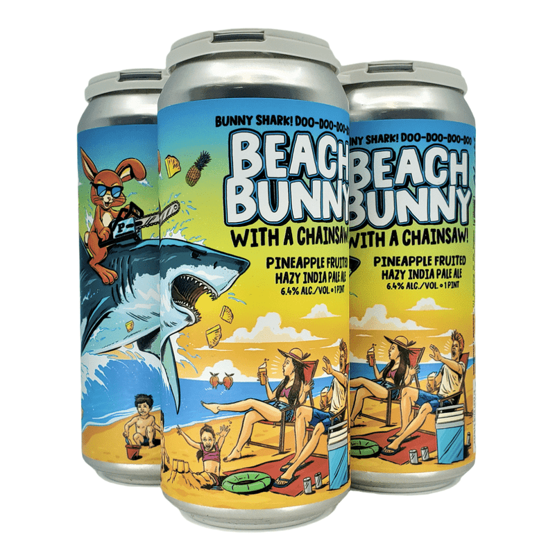 Paperback Brewing Co. Beach Bunny with a Chainsaw! Hazy IPA Beer 4-Pack - ForWhiskeyLovers.com