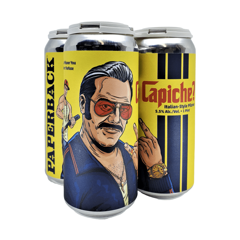 Paperback Brewing Co. Capiche? Italian-Style Pilsner Beer 4-Pack - ForWhiskeyLovers.com