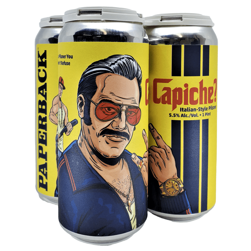 Paperback Brewing Co. Capiche? Italian-Style Pilsner Beer 4-Pack - ForWhiskeyLovers.com