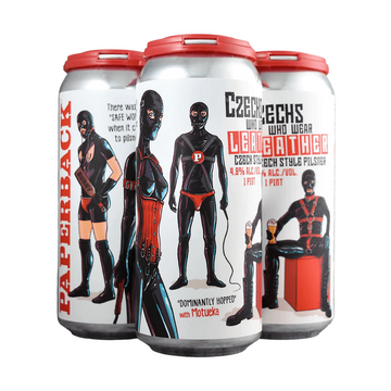 Paperback Brewing Co. Czechs Who Wear Leather Czech-Style Pilsner Beer 4-Pack - ForWhiskeyLovers.com