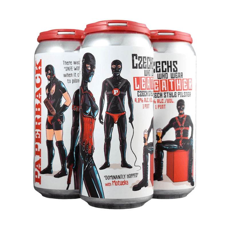 Paperback Brewing Co. Czechs Who Wear Leather Czech-Style Pilsner Beer 4-Pack - ForWhiskeyLovers.com