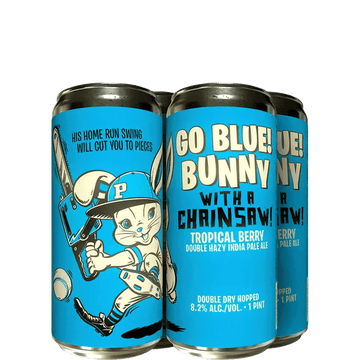 Paperback Brewing Co. 'GO BLUE! Bunny with a Chainsaw' POG Hazy DIPA 8.2% - ForWhiskeyLovers.com