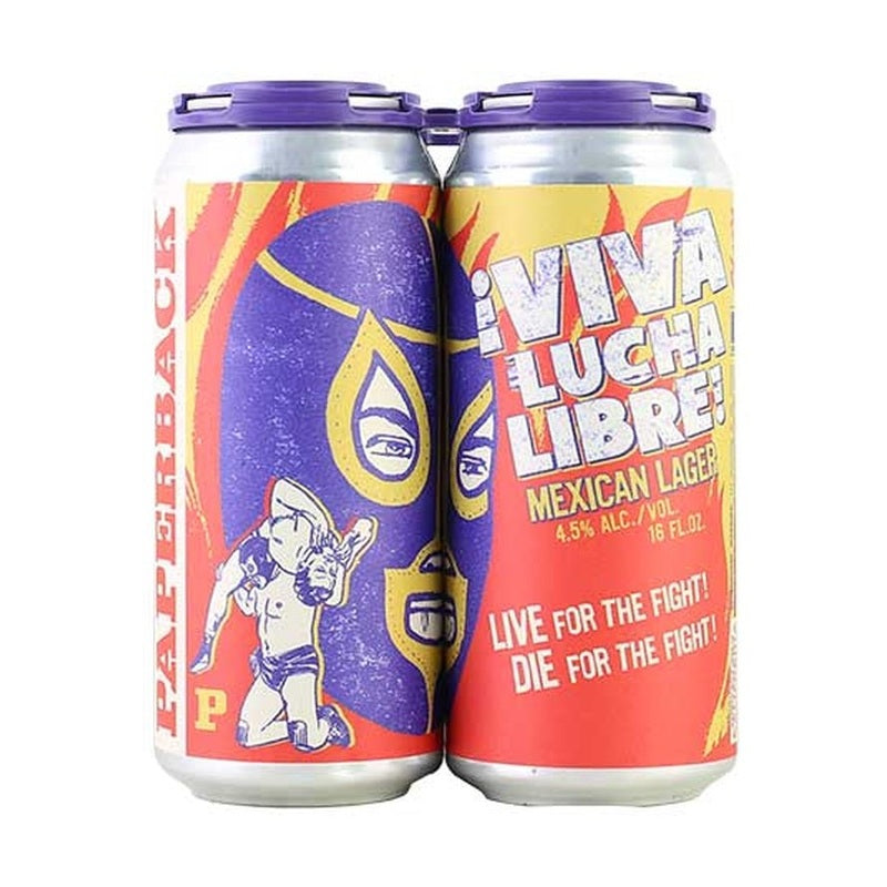 Paperback Brewing Co. Viva Lucha Libre! Mexican Lager 4-Pack - ForWhiskeyLovers.com