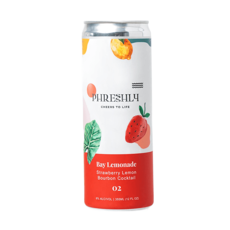 Phreshly Bay Lemonade Strawberry Lemon Bourbon Cocktail 4-Pack - ForWhiskeyLovers.com