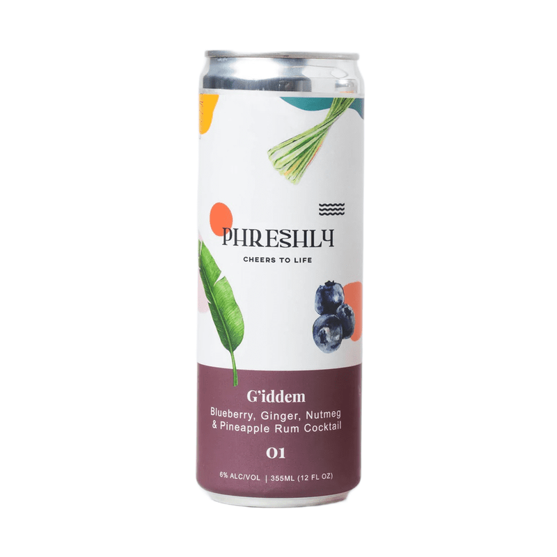 Phreshly G'iddem Blueberry, Ginger, Nutmeg & Pineapple Rum Cocktail 4-Pack - ForWhiskeyLovers.com