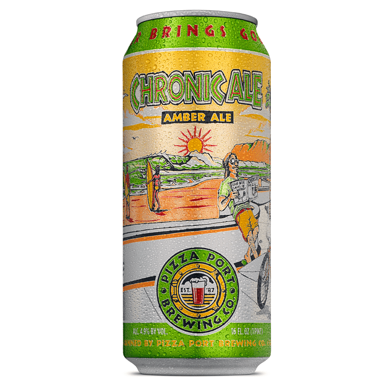 Pizza Port Brewing Co. 'Chronic Ale' Amber Ale Beer Single Can - ForWhiskeyLovers.com