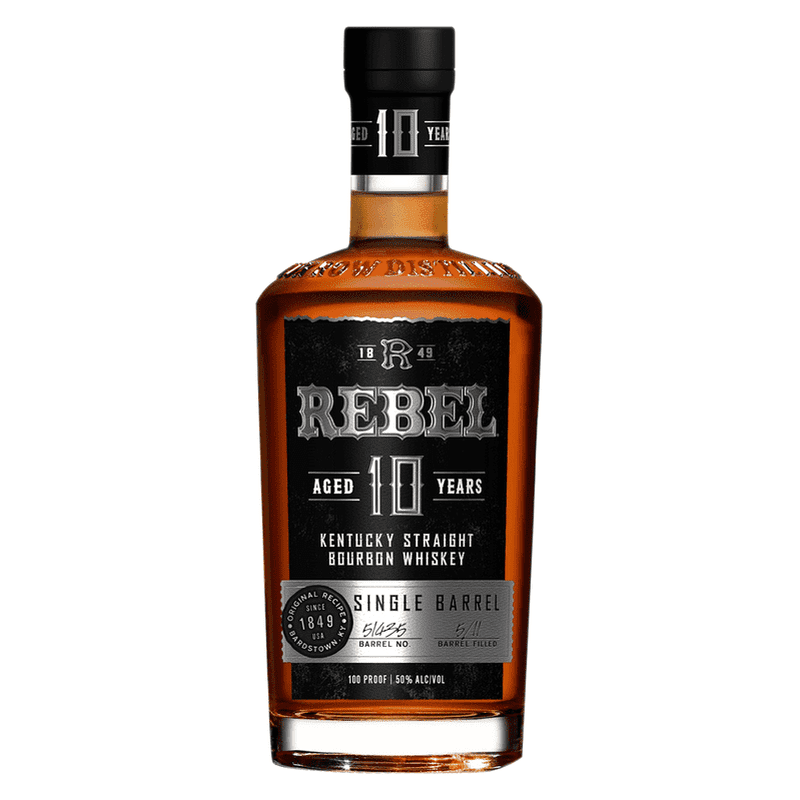 Rebel 10 Year Old Single Barrel Kentucky Straight Bourbon Whiskey - ForWhiskeyLovers.com