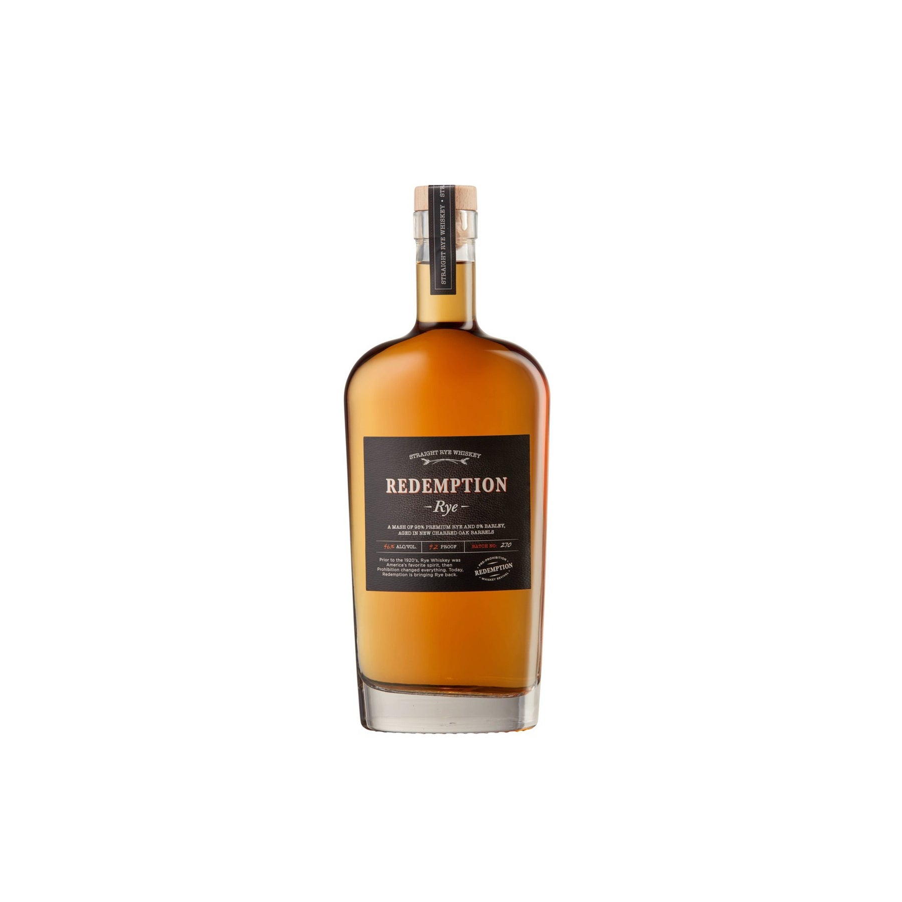 Redemption Straight Rye 750ml - ForWhiskeyLovers.com