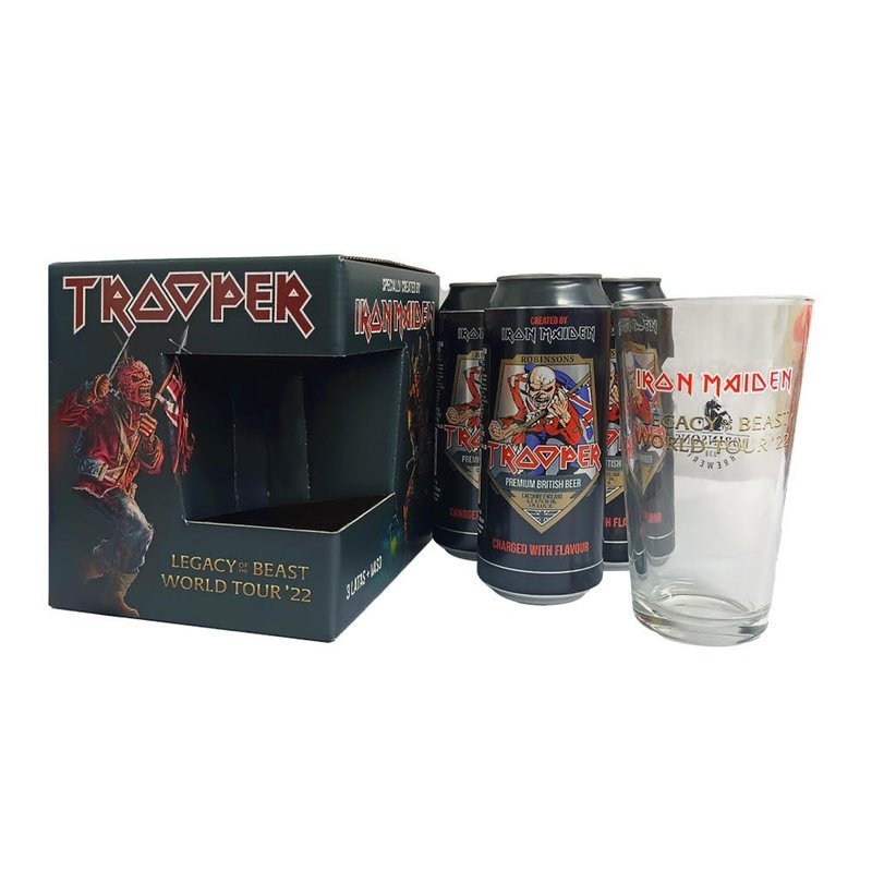 Robinsons Trooper Iron Maiden Legacy of the Beast 3-Pack w/Glass - ForWhiskeyLovers.com