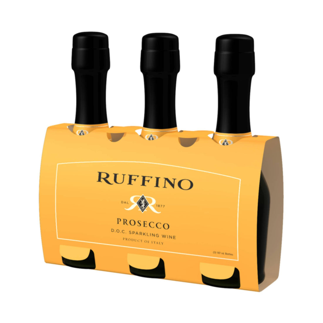 Ruffino Prosecco DOC 3-Pack 3 x 187 mL - ForWhiskeyLovers.com