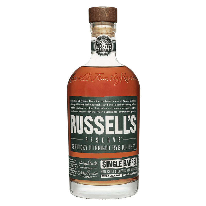 Russell's Reserve Rye Whiskey Single Barrel 750ml - ForWhiskeyLovers.com