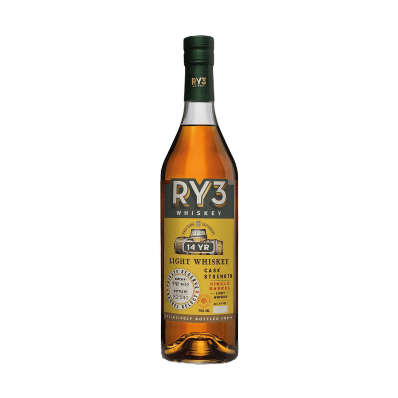 Ry3 14 Year Old Single Barrel Cask Strength Light Whiskey - ForWhiskeyLovers.com