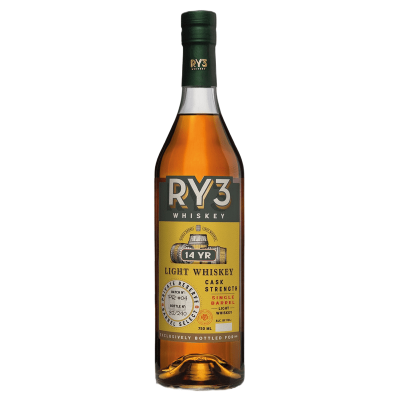 Ry3 14 Year Old Single Barrel Cask Strength Light Whiskey - ForWhiskeyLovers.com