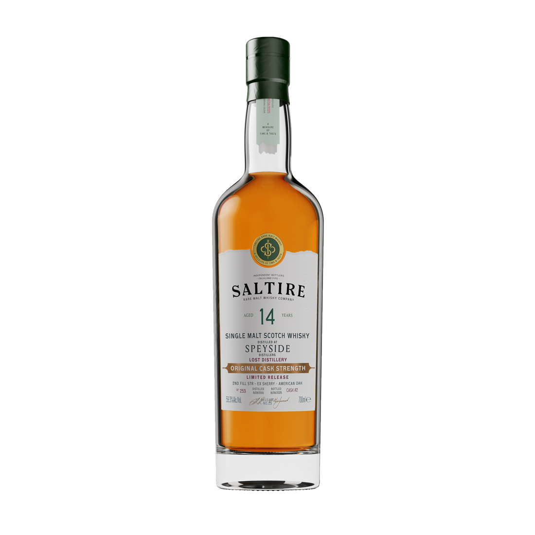 Saltire Rare Malt Speyside Cask Strength 14 Year Old Single Cask Single Malt Scotch Whisky Cask #2 - ForWhiskeyLovers.com