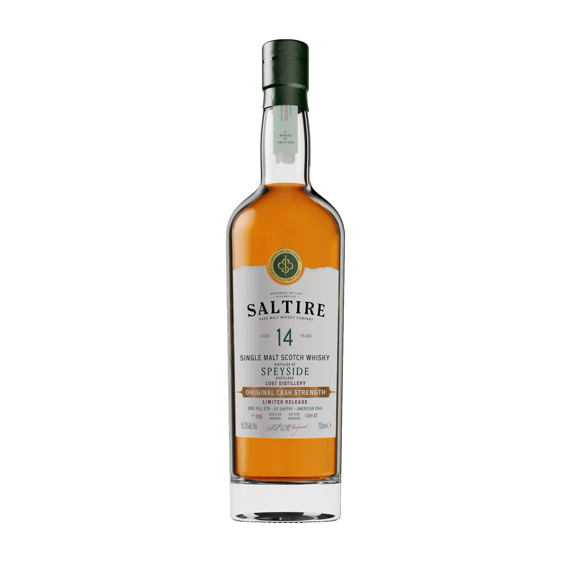 Saltire Rare Malt Speyside Cask Strength 14 Year Old Single Cask Single Malt Scotch Whisky Cask #2 - ForWhiskeyLovers.com