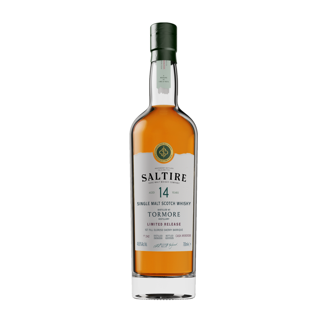 Saltire Rare Malt Tormore 14 Year Old Single Cask Single Malt Scotch Whisky Cask #690108 - ForWhiskeyLovers.com