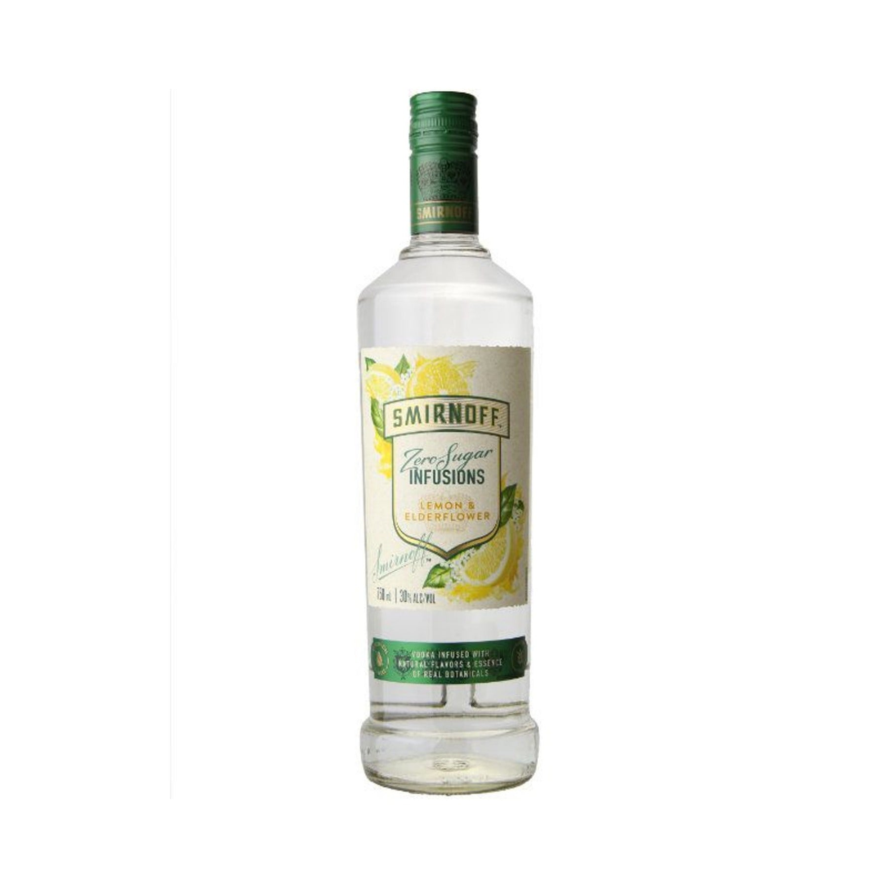 Smirnoff Zero Sugar Infusions Lemon & Elderflower Vodka 750ml - ForWhiskeyLovers.com