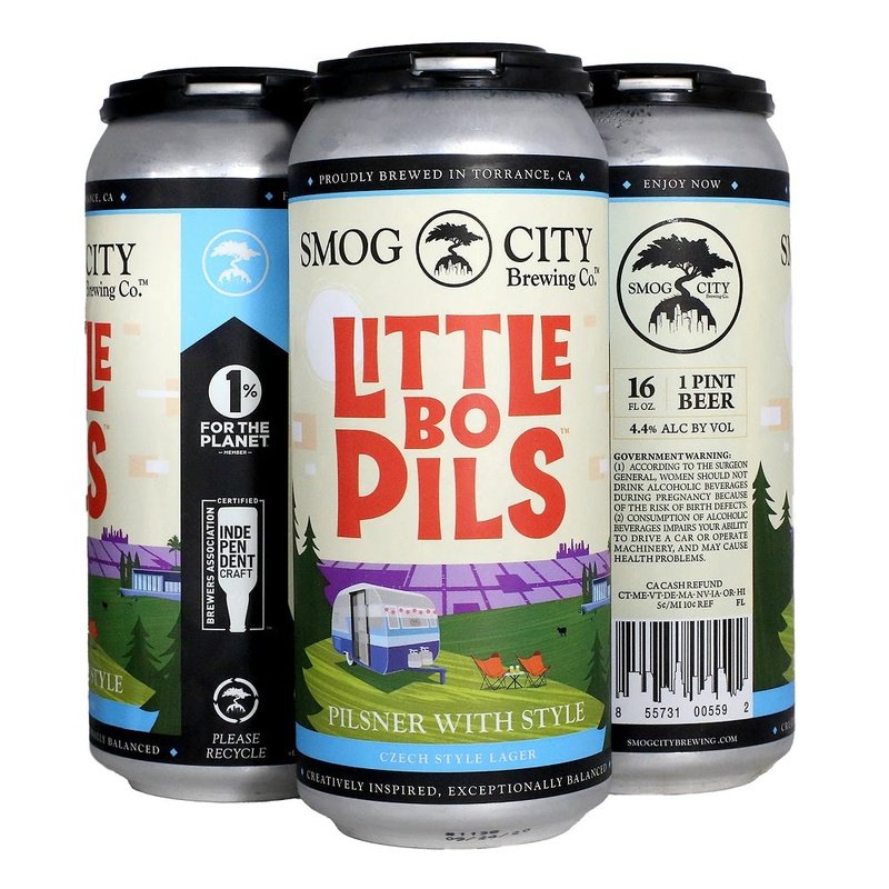 Smog City Brewing Co. 'Little Bo Pils' Pilsner Beer 4-Pack - ForWhiskeyLovers.com