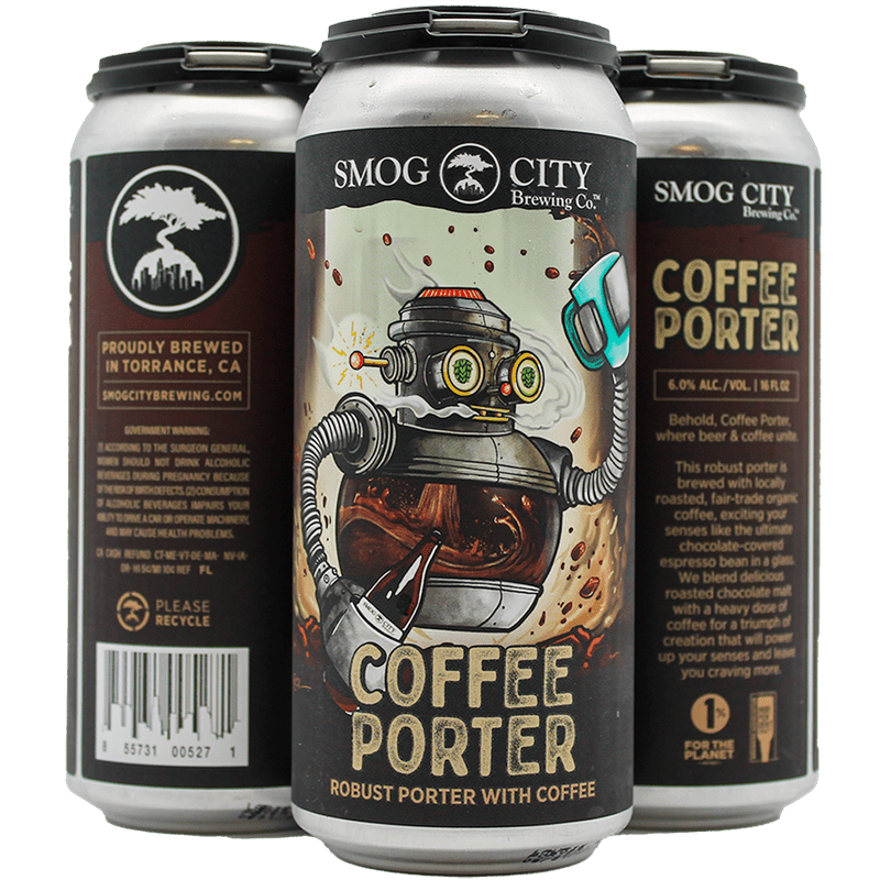 Smog City Coffee Porter 4-pack Cans - ForWhiskeyLovers.com