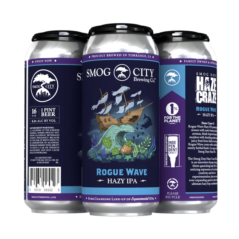 Smog City 'Rogue Wave' Hazy IPA 4-Pack - ForWhiskeyLovers.com