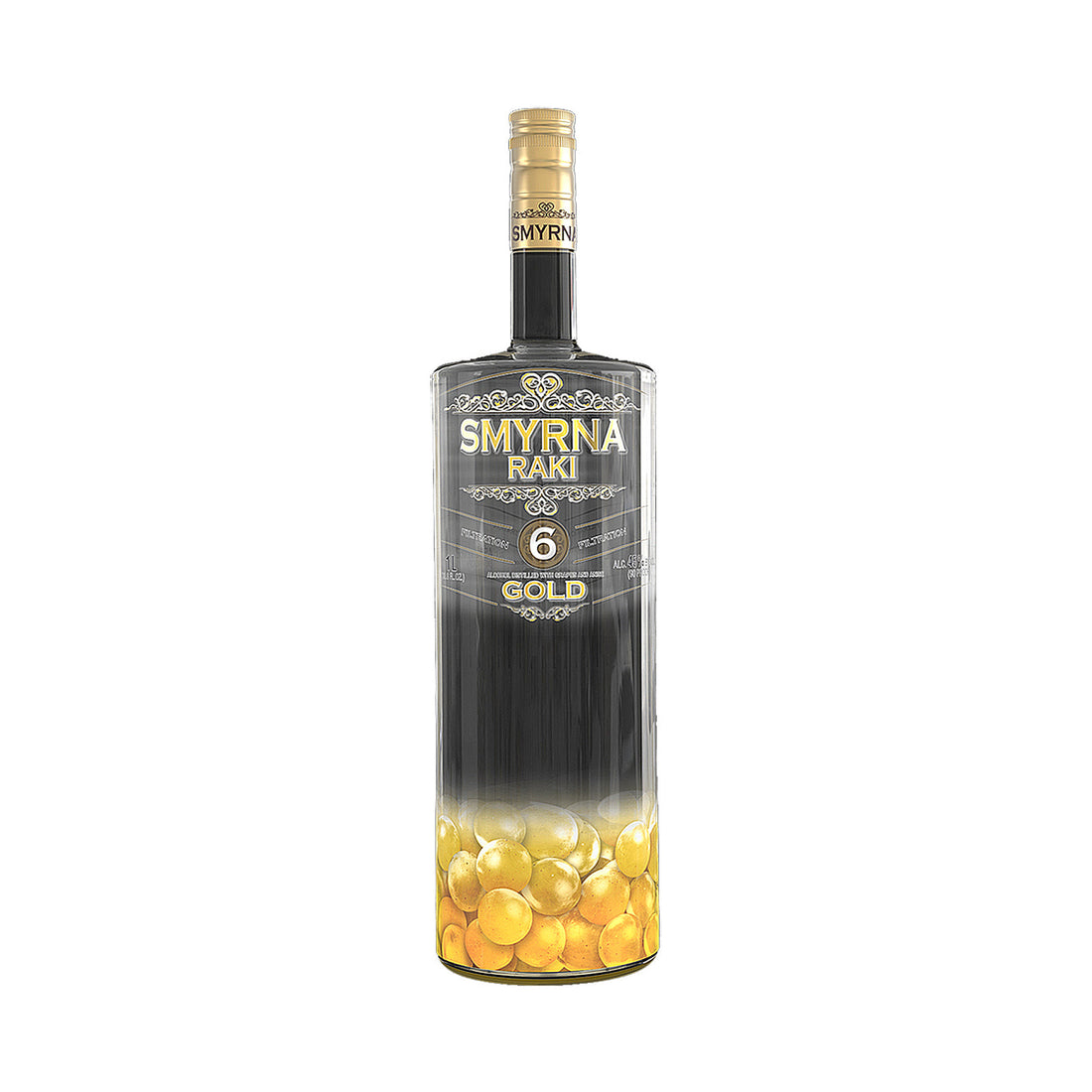 Smyrna Gold 6X Filtration Raki 1 L - ForWhiskeyLovers.com