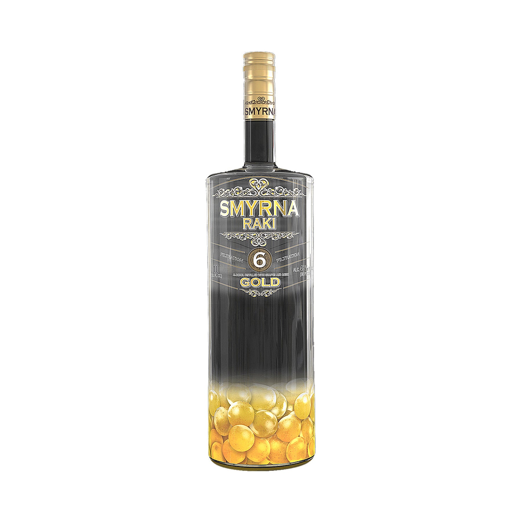 Smyrna Gold 6X Filtration Raki 1 L - ForWhiskeyLovers.com