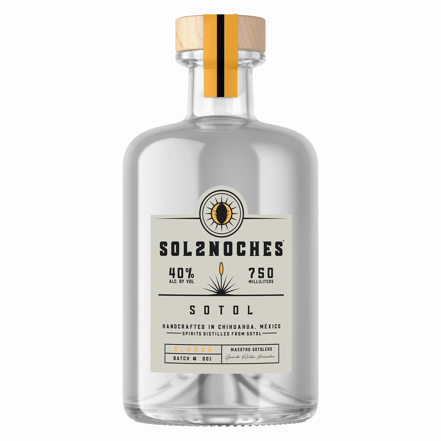 Sol2Noches Batch #001 Blanco Sotol 750ml - ForWhiskeyLovers.com