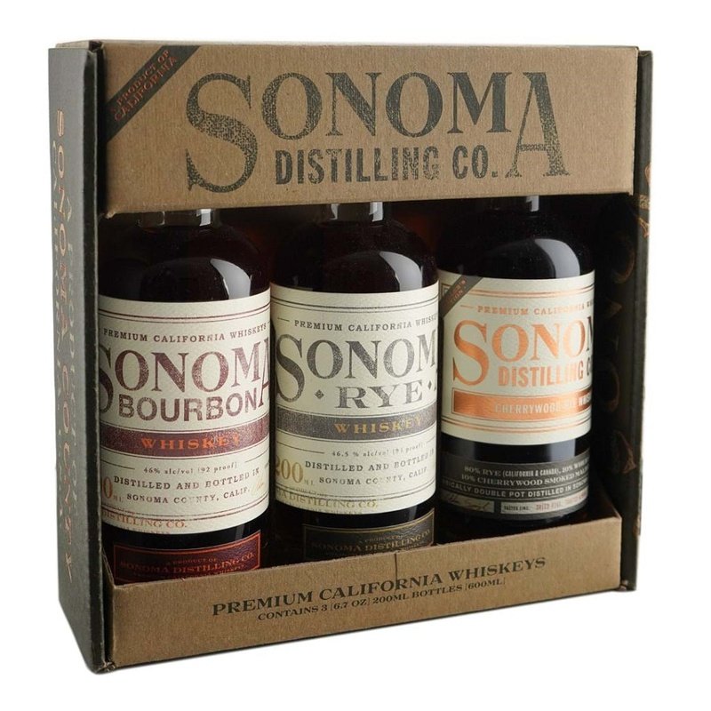Sonoma Distilling Co. California Whiskey 3-Pack 200ml - ForWhiskeyLovers.com