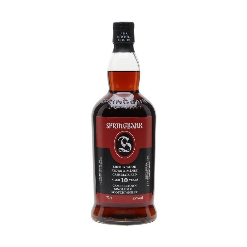 Springbank 10 Year Old Campbeltown Sherry Wood Pedro Ximénez Cask Matured Single Malt Scotch Whisky - ForWhiskeyLovers.com