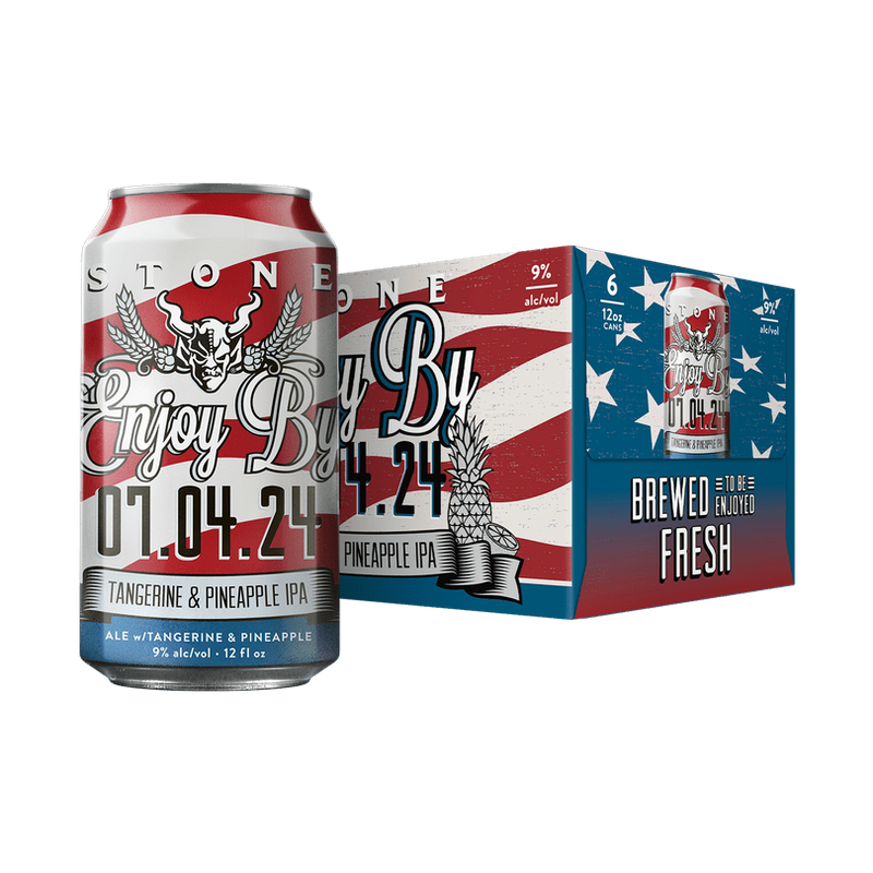 Stone Brewing 'Enjoy by 07.04.24' Tangerine Pineapple Hazy IPA Beer 6-Pack - ForWhiskeyLovers.com