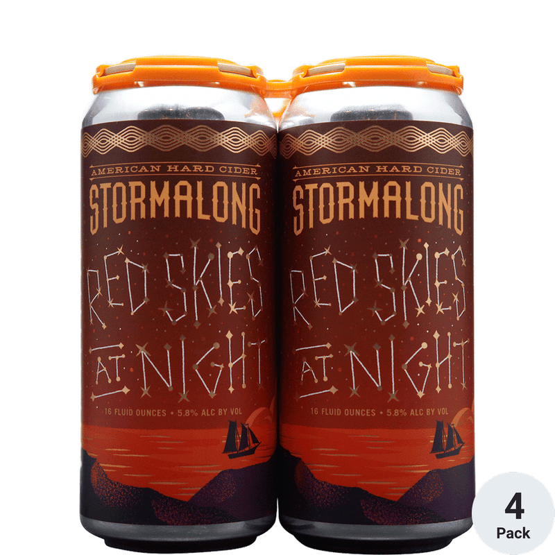 Stormalong 'Red Skies at Night' Cider 4-Pack - ForWhiskeyLovers.com