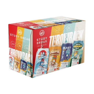 Study Break Throwback Variety Pack Seltzer 12-pack Cans - ForWhiskeyLovers.com